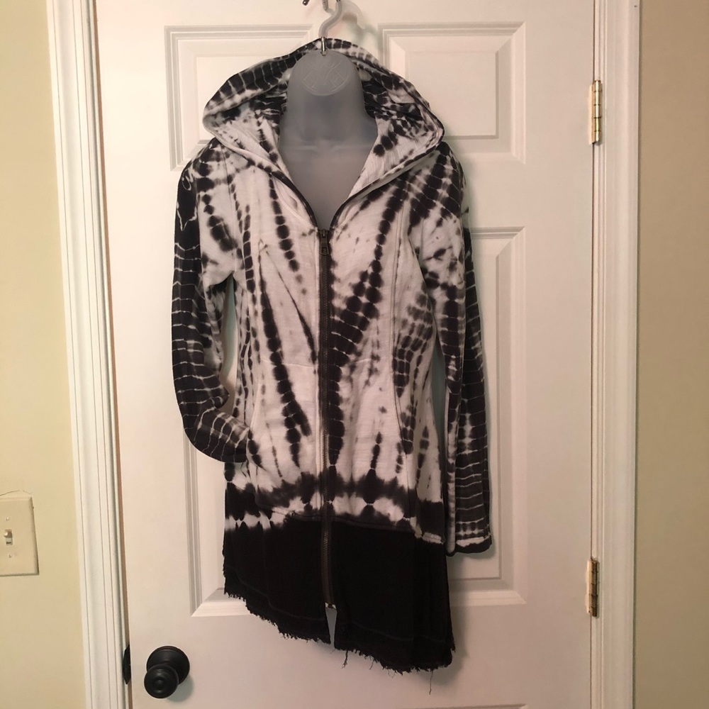 🔥SALE🔥 XCVI Athletic Hoodie Full Zip BleachTie-Dye Boho Punk 😎